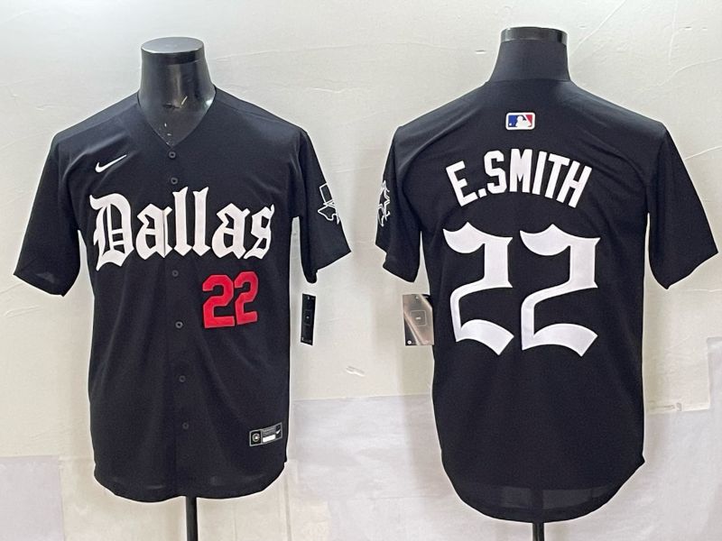 Men 2025 Nike Dallas Cowboys #22 E.Smith Black 5th generation Joint Name Limited NFL Jersey 02->dallas cowboys->NFL Jersey